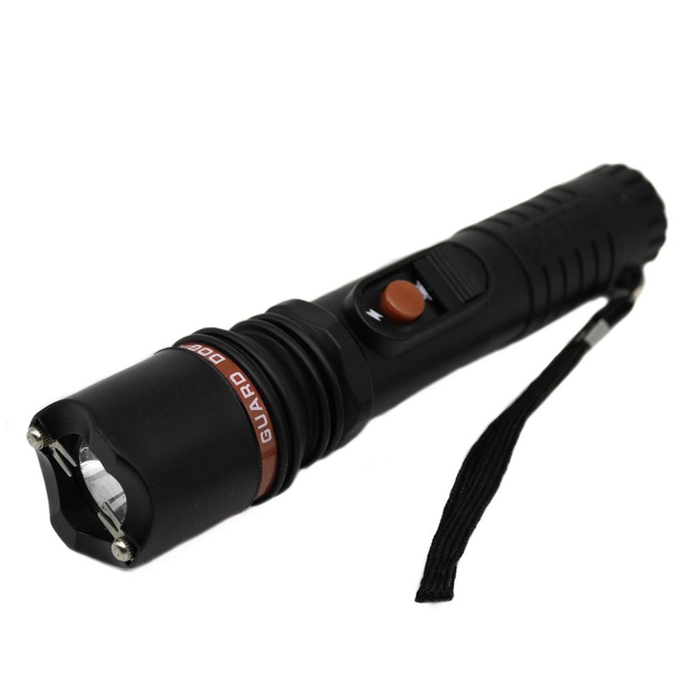 Stun Gun Flashlight With Rubber Handle - Black, Inferno – Outdoor Outpost