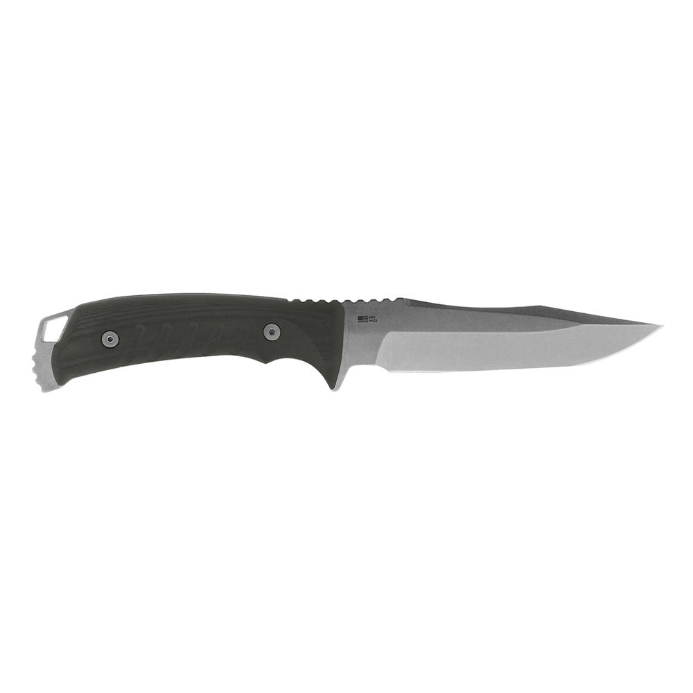 Pillar Fixed Blade Knife - Black, Clip Point, Plain Edge, 5